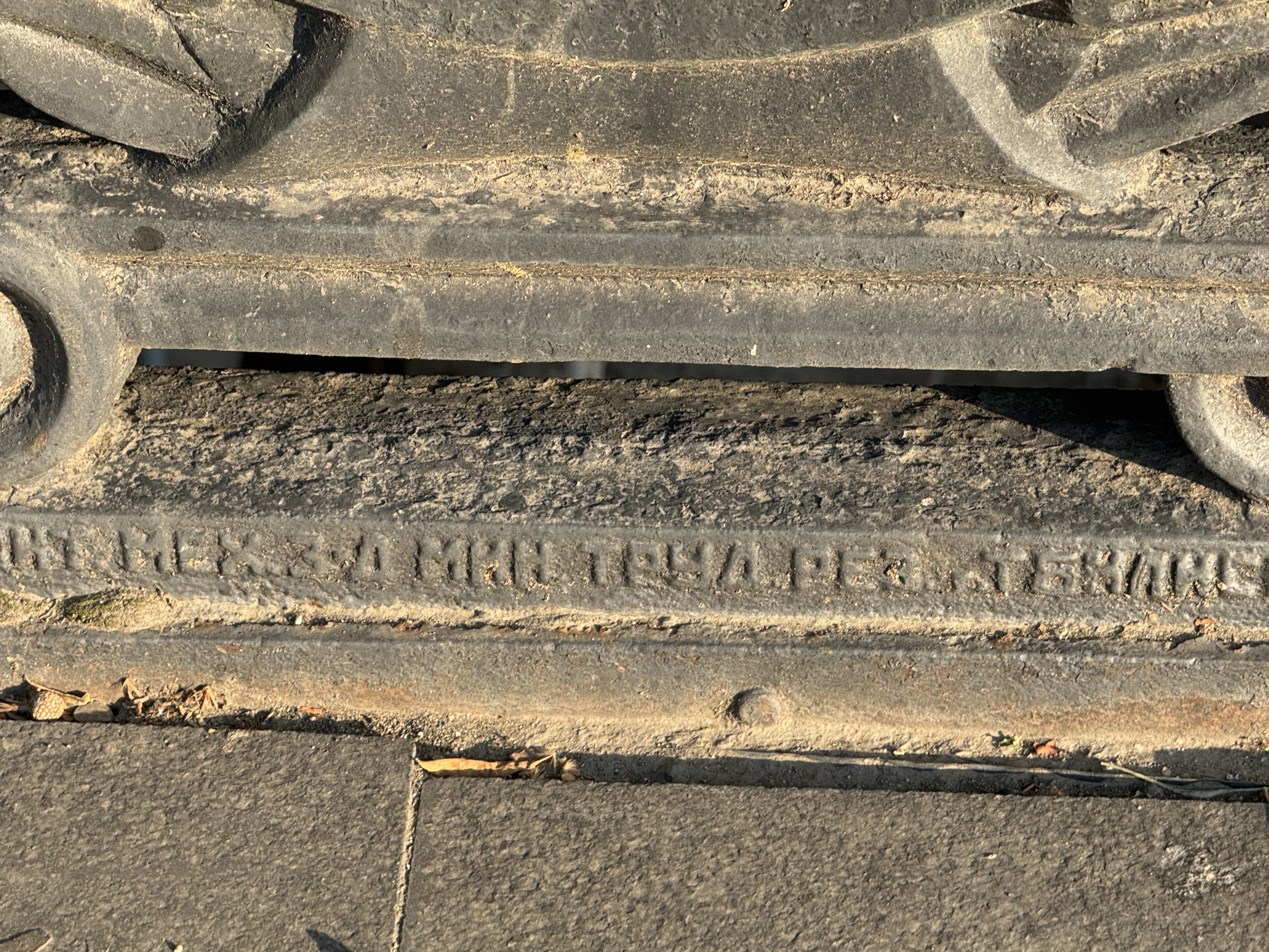 Decorative iron railing with Soviet emblem on the Galaktion Tabidze Bridge spanning the Kura River.